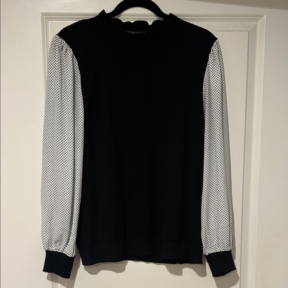 Adrianna Papell Black and White Blouse